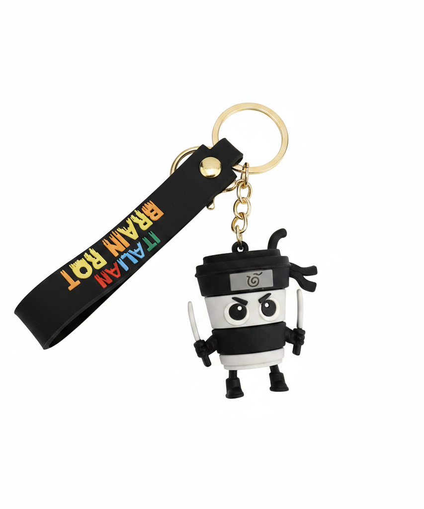 CAPPUCCINO ASSASSINO-Brain RotCoffee Keychain