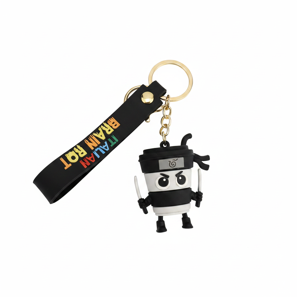 CAPPUCCINO ASSASSINO-Brain RotCoffee Keychain