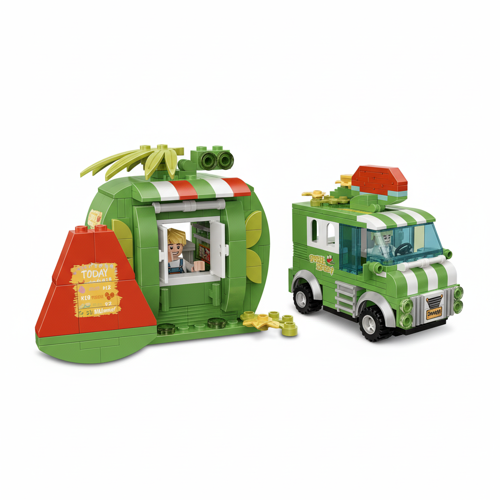 COGO Fruit Street 2-in-1 Convenience Store & Fruit Truck (3813)