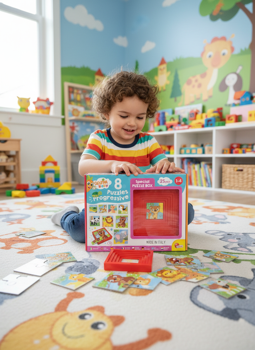 Carotina Baby 8 Progressive Puzzles - Special Puzzle Box