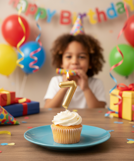 Chandler's Happy Birthday Number 7 Candle