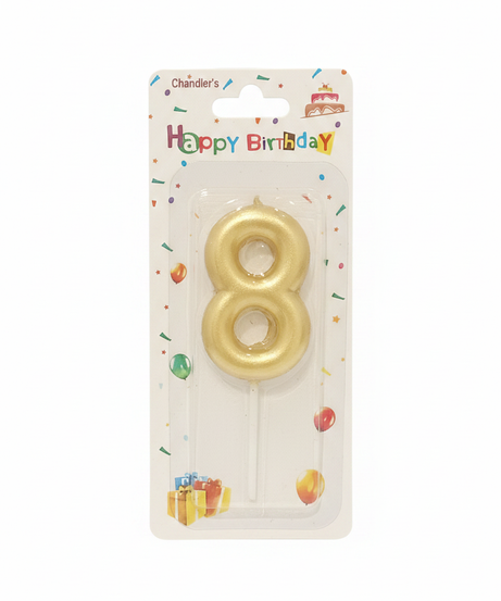 Chandler's Happy Birthday Number 8 Candle