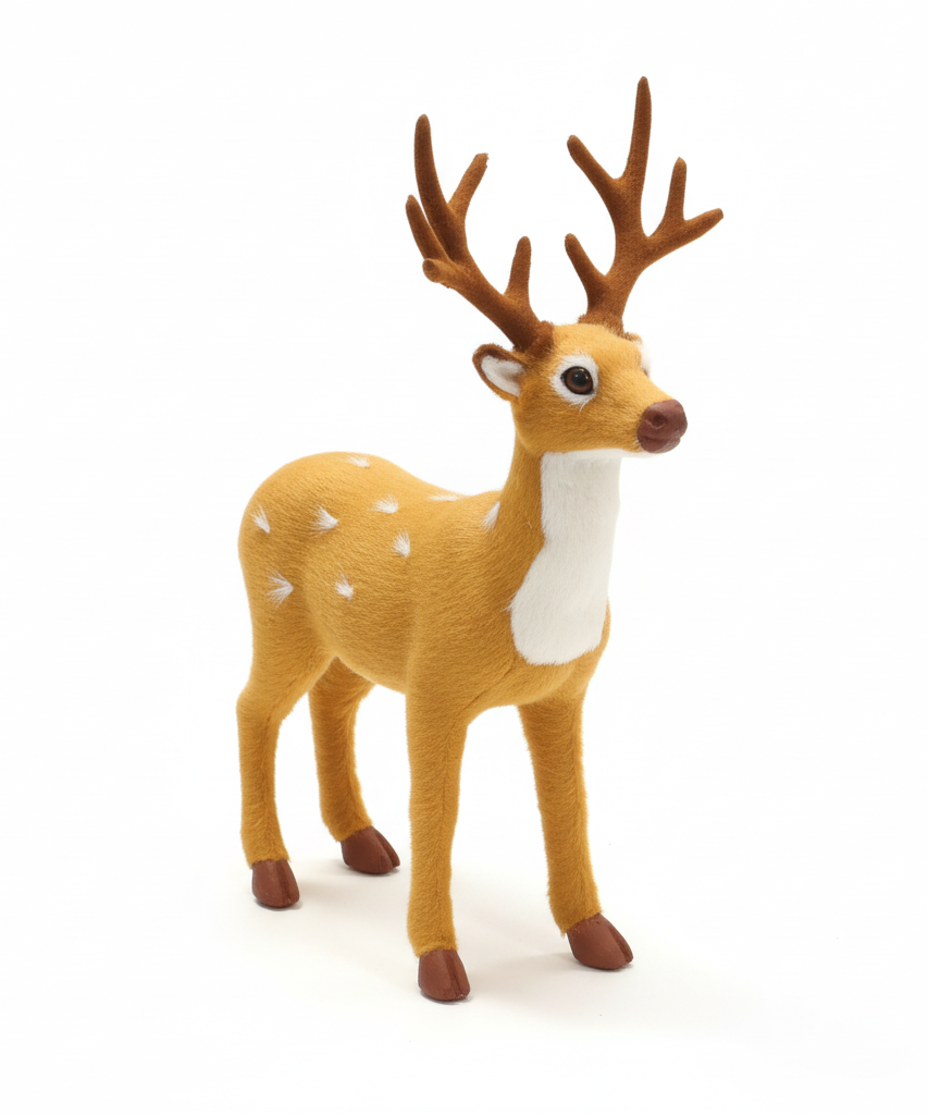 Christmas Charming Plush Woodland Reindeer Figurine