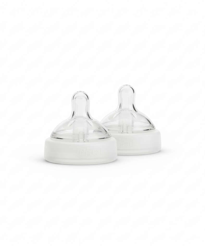 Chicco NaturalFeeling Adjustable Flow Silicone Teats 4m+ (2 Pcs)