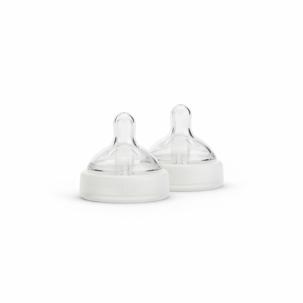 Chicco NaturalFeeling Adjustable Flow Silicone Teats 4m+ (2 Pcs)