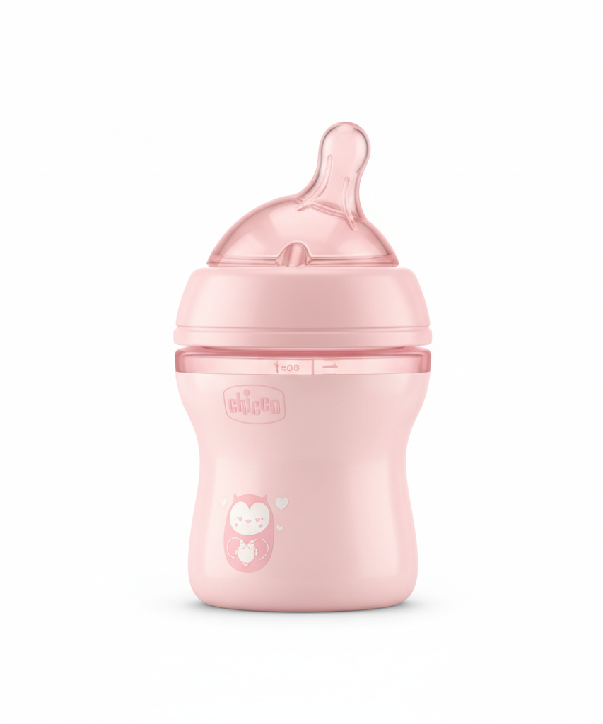 Chicco NaturalFeeling Pink Baby Bottle (150ml, 0m+)