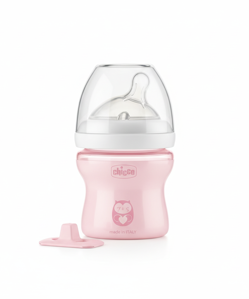 Chicco NaturalFeeling Pink Baby Bottle (150ml, 0m+)