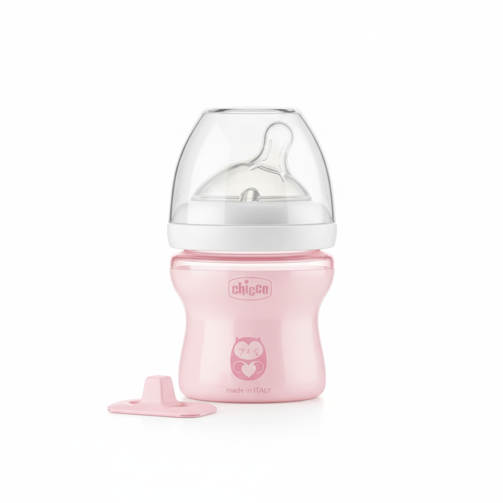 Chicco NaturalFeeling Pink Baby Bottle (150ml, 0m+)