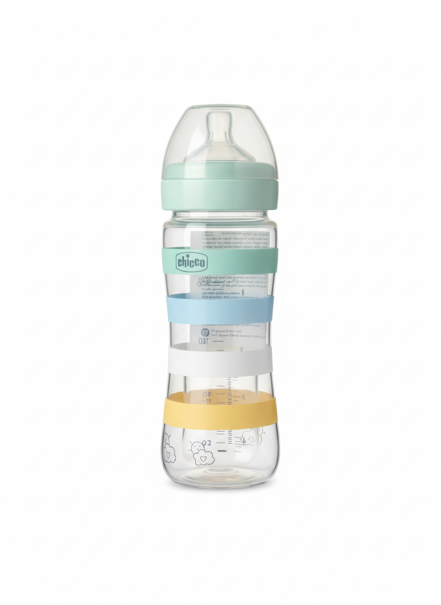 Chicco Well-Being Anti-Colic System Baby Bottle, 250ml (Colors)