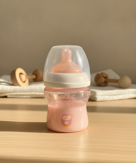 Chicco NaturalFeeling Baby Bottle 0m+ Pink Owl 150ml