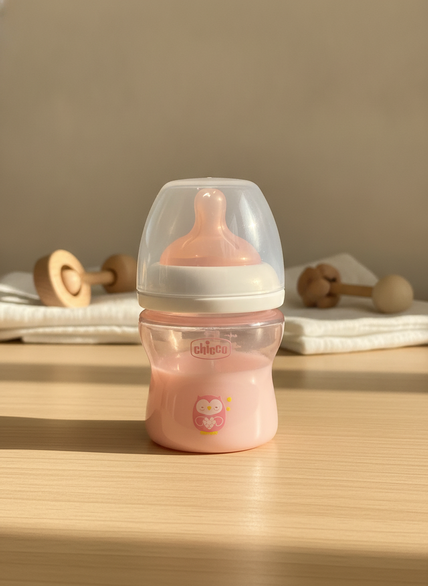Chicco NaturalFeeling Baby Bottle 0m+ Pink Owl 150ml