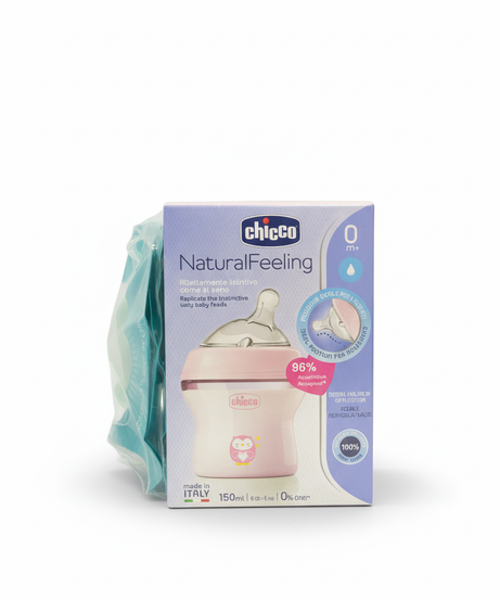 Chicco NaturalFeeling Baby Bottle 0m+ Pink Owl 150ml