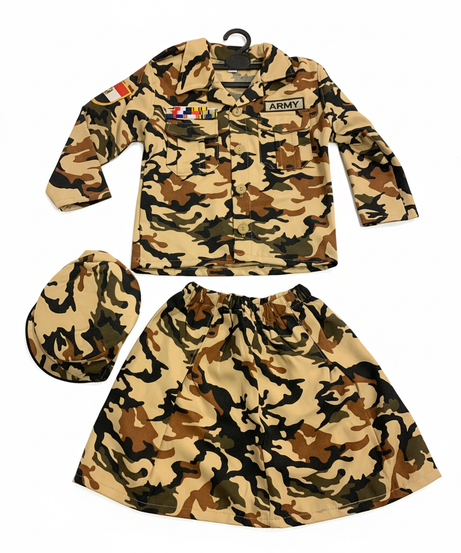 Girl Army Camouflage Costume Set