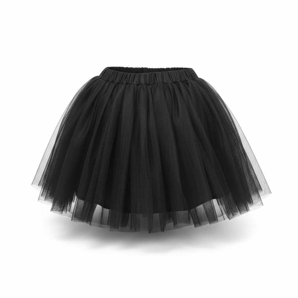 Children's Black Tulle Tutu Skirt