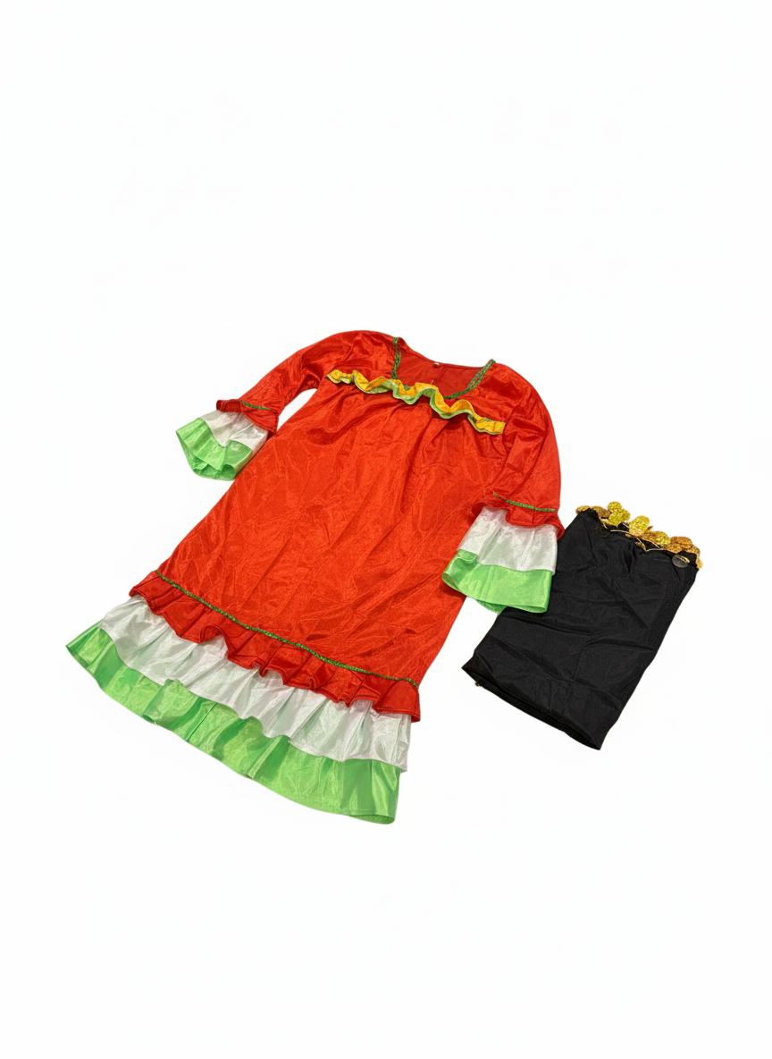 Girl Peasant Red Costume