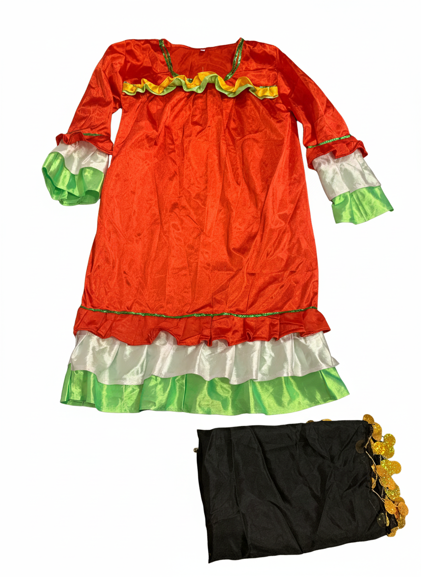 Girl Peasant Red Costume