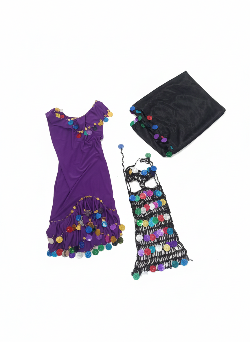 Children's Sequin Sparkle Dance Costume Set