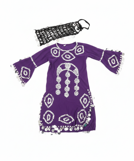 Children's Shimmering Purple Dance Costume Set