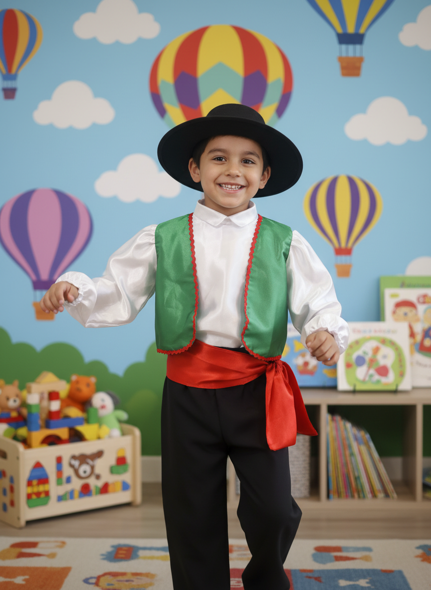 Child's Traditional Italian Matador / Folkloric Dancer Costume Set