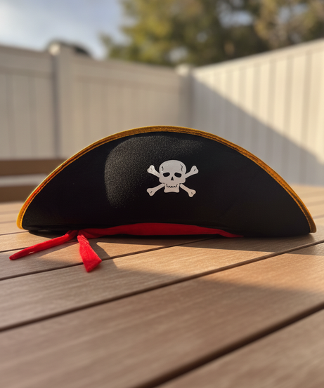 Classic Pirate Hat with Skull and Crossbones
