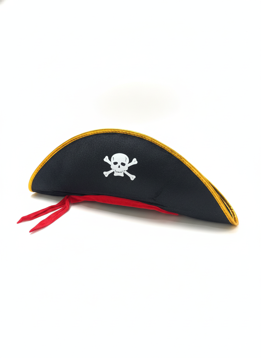 Classic Pirate Hat with Skull and Crossbones