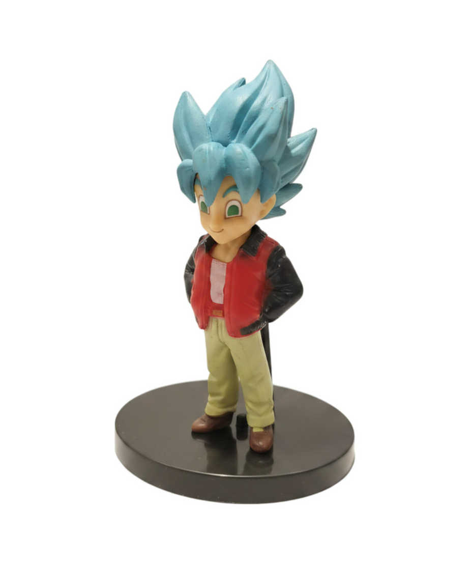 Collectible Anime Figurine with Blue Spiky Hair