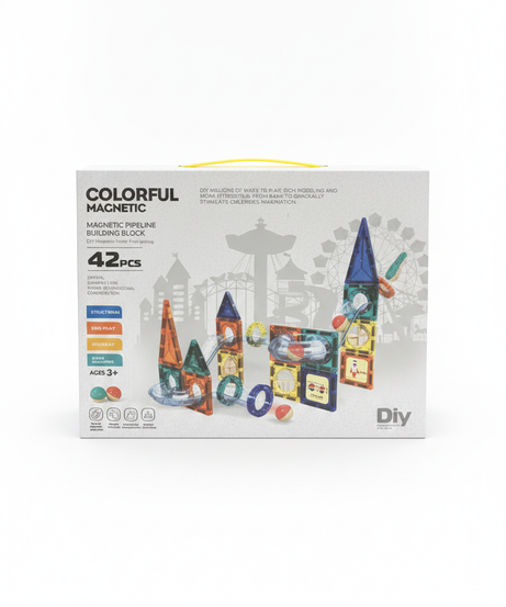 Colorful Magnetic Pipeline Building Block