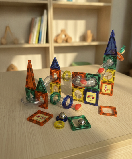 Colorful Magnetic Pipeline Building Block