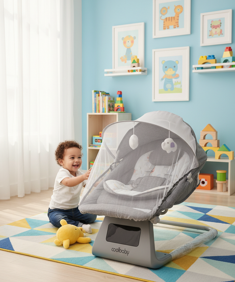 Coolbaby 5-in-1 Digital Baby Swing & Rocker Bassinet (Model CB003)