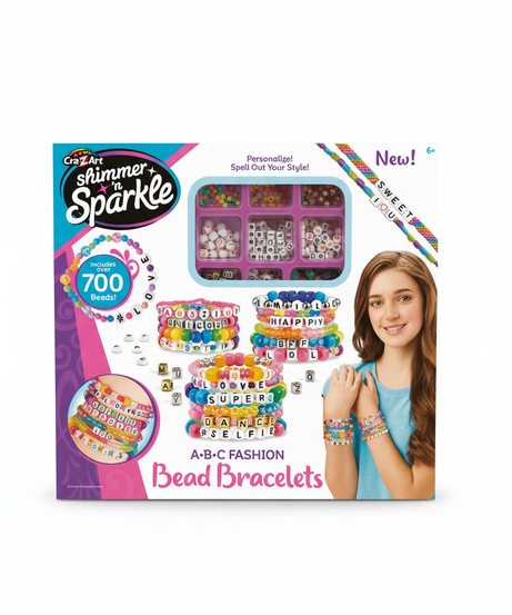 Cra-Z-Art Shimmer 'n Sparkle A-B-C Fashion Bead Bracelets