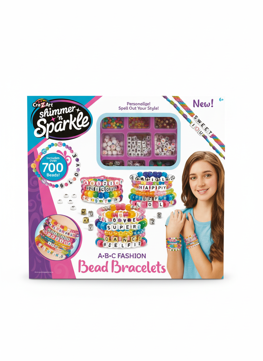 Cra-Z-Art Shimmer 'n Sparkle A-B-C Fashion Bead Bracelets