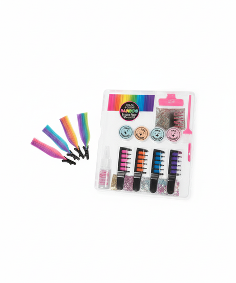 Cra-Z-Art Shimmer 'n Sparkle Bold & Bright Color & Glitter Hair Extension Set - Color FX Hair Extensions Studio