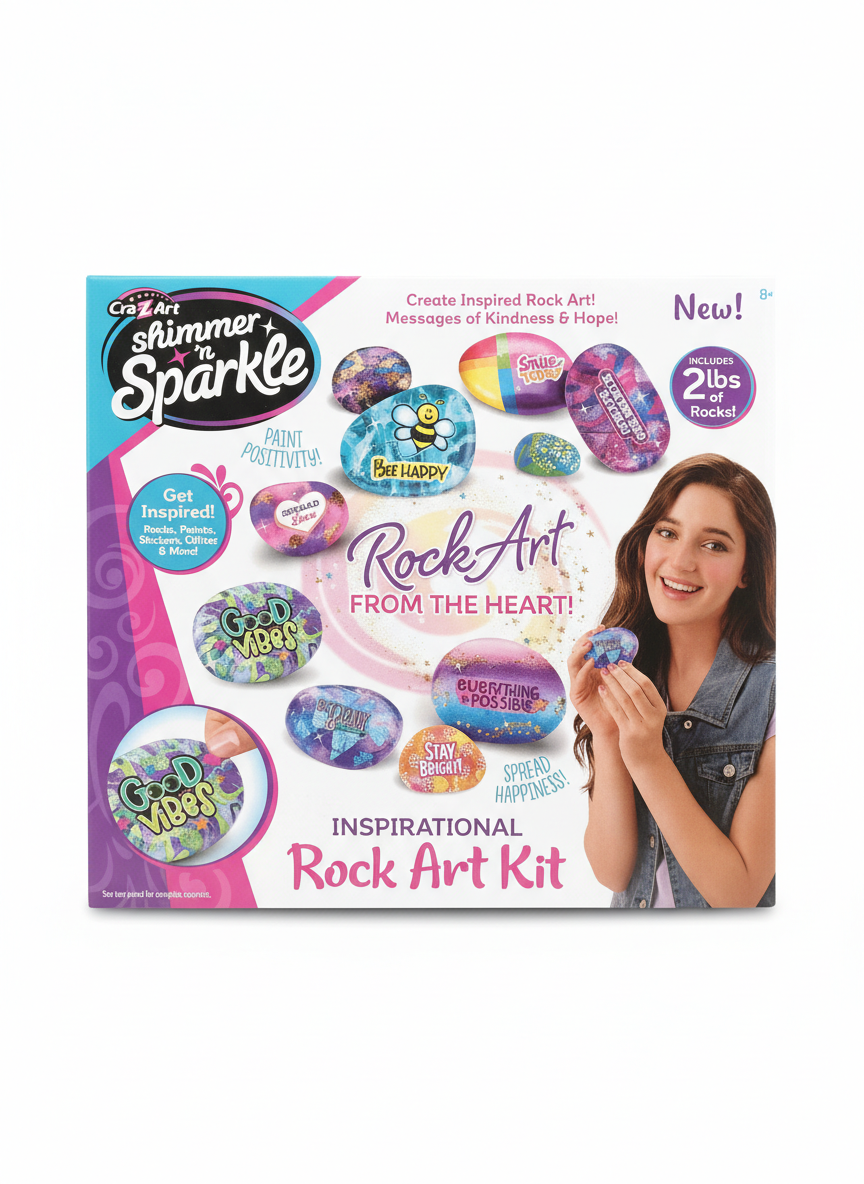Cra-Z-Art Shimmer 'n Sparkle Inspirational Rock Art Kit