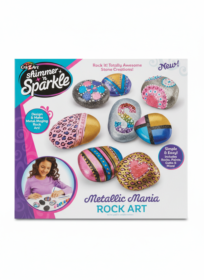 Cra-Z-Art Shimmer 'n Sparkle Metallic Mania Rock Art