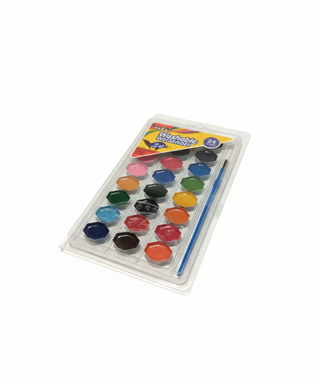 Cra-Z-Art Washable Watercolors, 24 Colors with Paintbrush