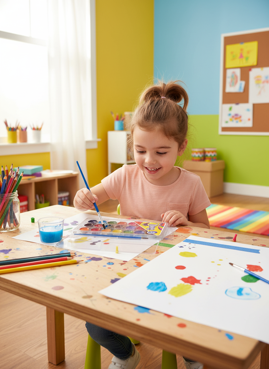 Cra-Z-Art Washable Watercolors, 24 Colors with Paintbrush