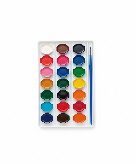 Cra-Z-Art Washable Watercolors, 24 Colors with Paintbrush