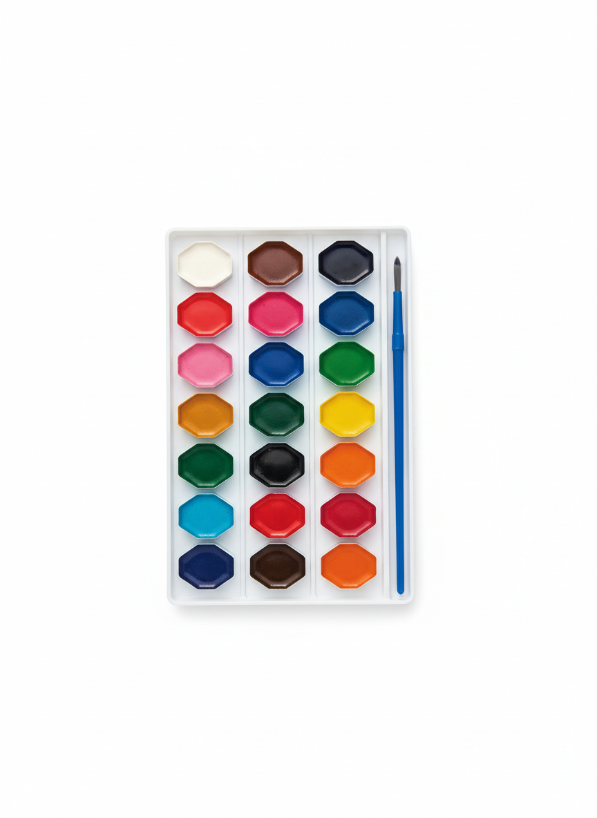 Cra-Z-Art Washable Watercolors, 24 Colors with Paintbrush