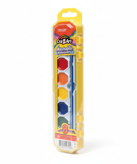 Cra-Z-Art Washable Watercolors, 8 Brilliant Colors