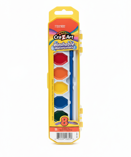Cra-Z-Art Washable Watercolors, 8 Brilliant Colors