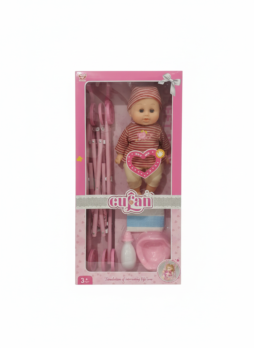 Cufan Baby Doll Stroller Play Set
