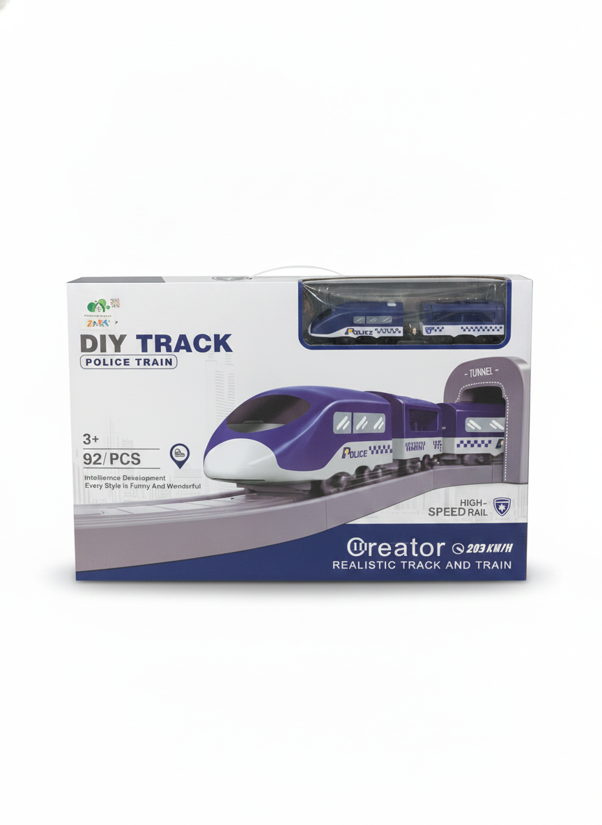 DIY TRACK POLICE TRAIN - Creator High-Speed Rail Set