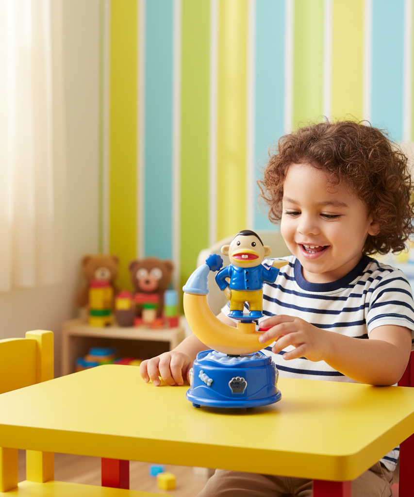 Dancing Monkey on the Moon Wind-Up Toy