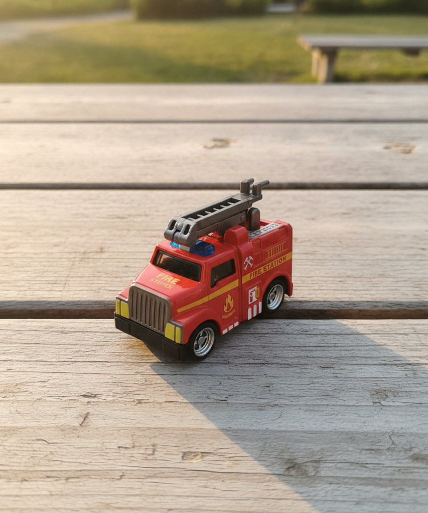 Die-Cast Fire Station Fire Truck