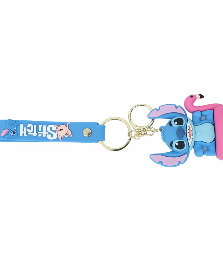 Disney Lilo & Stitch Stitch & Flamingo Keychain