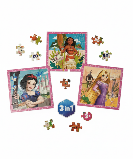Disney Princess 3 in 1 Trefl Puzzle