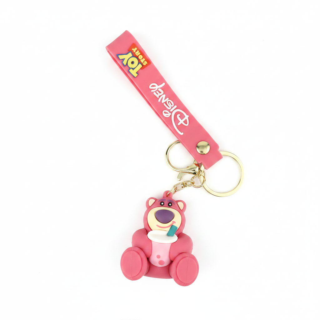 Disney Toy Story Lotso Huggin' Bear Boba Tea Keychain