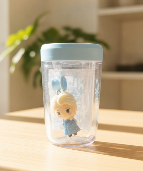Disney Frozen Elsa Glitter Tumbler with Mini Figure