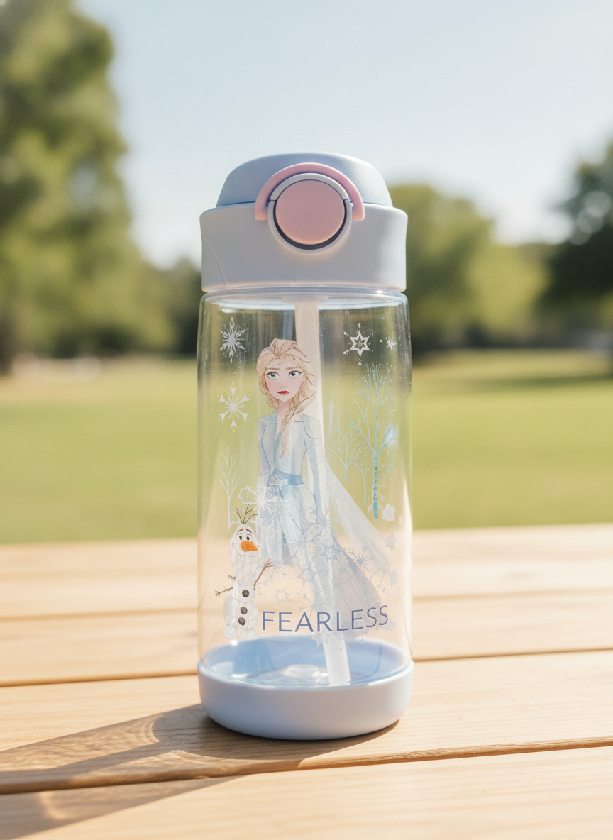 Disney Frozen Elsa & Olaf Fearless Straw Water Bottle