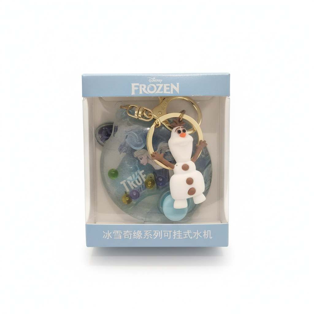 Disney Frozen Olaf & Elsa Liquid Shaker Keychain